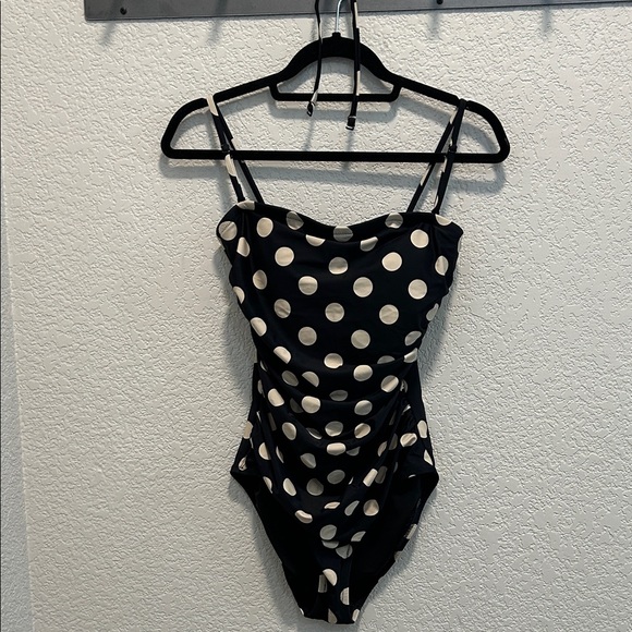 J. Crew Other - J. Crew Black and White Polka Dot One-Piece Swimsuit